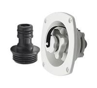RV Water Inlet, Wall Mount Filler with Check Válvula, Fresh Water Connection, Pressure Regulator, Construction, (4,61 x 4,61 x 2,99 pulgadas), Ideal para Boat, Motorhome, Trailer, RV