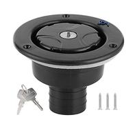 RV Water Tank Fill Port with Lock & Key | 75 Degree Inlet Helps Avoid Spills/Leaks | Food Grade PP for Camping Car/Trailer/Yacht (Negra)