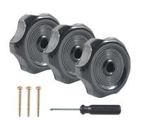 RV Window Vent Knob- 5.7x5.7x3.3cm Trailer Window Crank Knobs | Effortless Shaft Trailer Vent Turn Knob | b-a/4 Inch Diameter, Interior Replacement With Screw, Hardware Accessories For Rv