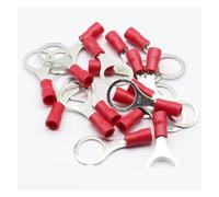 RV1.25-10 Red 22-16 AWG 0.5-1.5mm2 Insulated Ring Terminal Connector Cable Wire Connector 100PCS/Pack RV1-10 RV