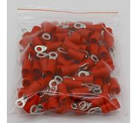 RV1.25-3 Red Ring Insulated Wire Connector Electrical Crimp Terminal RV1.25-3 Cable Wire Connector 100PCS RV1-3 RV