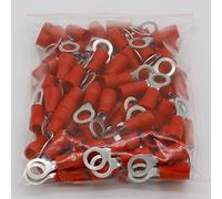 RV1.25-5 Red Insulated Crimp Ring Terminal Cable Wire Connector 100PCS/Pack RV1-5 RV