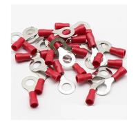 RV1.25-6 Red 22-16 AWG 0.5-1.5mm2 Insulated Ring Terminal Connector Cable Wire Connector 100PCS/Pack RV1-6 RV