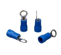 RV2-4 Blue Ring Insulated Wire Connector Electrical Crimp Terminal Cable Wire Connector for 1.5-2.5mm2 100PCS/Pack RV2.5-4 RV