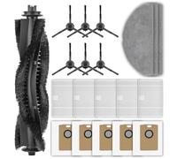 RV30 Max Plus - Piezas de repuesto compatibles con Tapo RV30 Max Plus/RV20 Max Plus Robot Aspiradora, 1 cepillo de rodillo, 6 cepillos laterales, 5 filtros HEPA, 5 bolsas de polvo, 3 almohadillas para