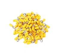 RV5.5-5 Cable de Terminal aislado con anillo amarillo, engarzado, 100 unids/paquete, adecuado for conector 4-6 mm2, RV5-5 RV(RV5.5-4)