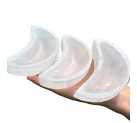 RVBLRDSE 1pc 8-10cm Selenite Half Moon Charging Bowl Stone Decorative Plate with Smooth Curved Edge
