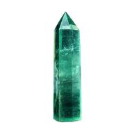 RVBLRDSE 1pc 8-9cm Green Fluorite Point Pillar Crystal Stone Green Quartz Obelisk Crystal Wand