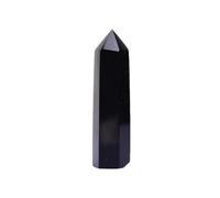 RVBLRDSE 1PC Black Crystal Point Hexagonal Obsidian Column Ornament Magic Repair Home Decoration Ornaments (Color : 40-50mm)