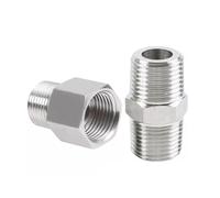 RVBLRDSE 1pc M22 M24 M25 M27 To 1/8" 1/4" 3/8" 1/2" 3/4" M12 M14 M16 M18 M20 Female Male BSP NPT Thread Stainless Steel Pipe Fitting Adapter(M M22x1.5 M BSPP3I4)