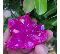 RVBLRDSE 1pcs Red Flame Aura Quartz Crystal Cluster Ornaments