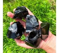 RVBLRDSE Beautiful Irregular Rough Black Obsidian Shape Crystal Stone Rock Decoration (Size : 10-30g)