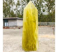 RVBLRDSE Beautiful Yellow Crystal Obelisk Column Ornaments (Size : 900-1000g)