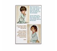 RVBLRDSE Bedtime Routine Poster, Now I Lay Me Down To Sleep with, Educational Print for Room(Unframed,16x24inch(40x60cm))