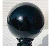 RVBLRDSE Black Obsidian Sphere Large Crystal Ball Stone+Pedestal (Size : 200mm)
