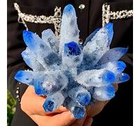 RVBLRDSE Blue Phantom Quartz Crystal Cluster Ornaments (Size : 800-900g)