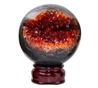 RVBLRDSE Citrine Druzy Geode Crystal Ball Stone Sphere Cluster Quartz Fengshui Accessories Rockery Ornament,400~500g