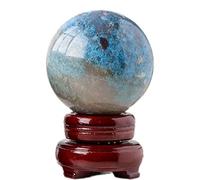 RVBLRDSE Crystal Stone Ball Hydroxyapatite Raw Polished Kyanite Home Decoration Ornaments,65-70mm
