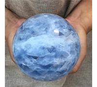 RVBLRDSE Decorative Ornaments Blue Calcite Quartz Sphere Crystal Ball (Size : 1300-1400g)