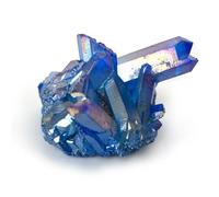 RVBLRDSE Decorative Ornaments Blue Crystal geode electroplated Column Stone Rock Home Decoration Amethyst (Size : 70g)