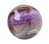 RVBLRDSE Dream Amethyst Crystal Ball, Crystals Quartz Sphere with Wood Stand, Stone Scrying for,Home Office Decor,Decoration,8.5~9cm