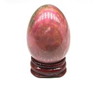 RVBLRDSE Egg Shaped Gemstone Stones Crystals Agates Quartzs Polished Craft Trinket Furnishing Decoration (Color : Rhodonite)