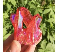 RVBLRDSE Electroplated Red Cluster Crystal Rough (Size : 350-400g)