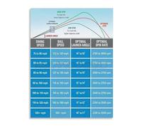 RVBLRDSE Equipment Fitting Poster Swing Speed Chart for Club Flex Canvas Wall-Art for Pro Shop Man Cave(Framed,08x12inch(20x30cm))