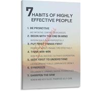 RVBLRDSE Habits for High Achievers Poster Office Motivational Wall-Art Canvas Productivity Quote Living Room Bedroom(Unframed,16x24inch(40x60cm))