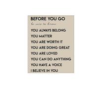 RVBLRDSE Positive Affirmations Wall Art for Mental Health, Inspirational Decor for Therapy Office, Counselor Gift & Teen Girl Bedroom(16x24inch(40x60cm),Unframed)
