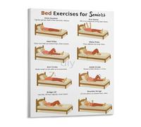 RVBLRDSE Senior Friendly Gentle Fitness Routine Poster Low Impact Exercise Guide for Elderly Canvas Wall-Art Print Living Room Bedroom Decor(Unframed,16x24inch(40x60cm))
