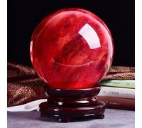 RVBLRDSE smelted Red Crystal Ball Home Office Ornaments Luck Opening House Moving Gift,Red,170mm