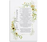 RVBLRDSE Sobriety Promises Poster Daily Reminder Courage Wall-Art Canvas Print for Bedroom Space(Unframed,08x12inch(20x30cm))