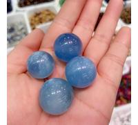 RVBLRDSE Stone 1pc Aquamarine Crystal Ball Crafts Polished Blue Sphere for Exquisite Jewelry Making(10-20g)