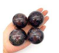 RVBLRDSE Stone 1PC Garnet and Astrophylite Flash Sphere Crystal Ball Quartz Crystals(40-50mm)
