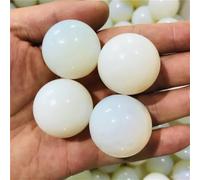 RVBLRDSE Stone White Opal Crystal Ball Decorated with Minerals