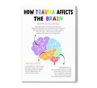 RVBLRDSE Trauma-Informed Care Poster, Mental Health Resources Wall Art, Social Worker Office Decor, Counseling Room Print for Professionals (Framed,12x18inch(30x45cm))