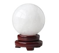 RVBLRDSE White Crystal Ball Ice Calcite Rough Stone Polished Home Living Room Opening Gift Feng Shui Ornaments,26cm