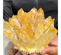 RVBLRDSE Yellow Phantom Quartz Crystal Cluster Ornaments (Size : 700-800g)