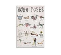 RVBLRDSE Yoga Poses for Girls: Illustrated Teaching with Fun Poses for Confidence & Flexibility, Fitness Wall-Art for Bedroom & Playroom(Unframed,12x18inch(30x45cm))