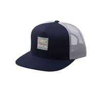 RVCA Adjustable Snapback Trucker Hat Gorra de béisbol, Camionero Estampado Azul Marino, Talla única Hombres