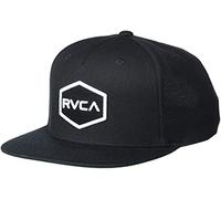 RVCA Adjustable Straight Brim Hat Sombrero, Gorra Snapback/Negro/Blanco, Talla única Hombres