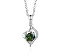 RVHAOODI 1 D Color Blue/Pink/Yellow Moissanite Pendant for Women Four Claw Necklace for Women - Valentine's Day Birthday
