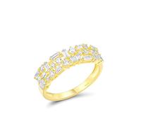 RVHAOODI 100% Rings For Women Sparkling White Cubic Zirconia Color Trendy Fine Jewelry
