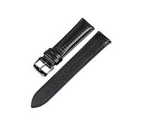 RVHAOODI 18 mm/20 mm/22 mm Hilo de costura de la banda de reloj genuina Textura de fibra simulada Correa de liberación rápida