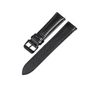 RVHAOODI 18 mm/20 mm/22 mm Hilo de costura de la banda de reloj genuina Textura de fibra simulada Correa de liberación rápida