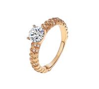 RVHAOODI 1CT MOISSANITE Rings para mujeres cortes redondos d color s925 laboratorio creado anillos de diamantes perfectos para fiestas diarias de ropa boda