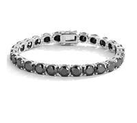 RVHAOODI 1CT Moissanite Tennis 6 "-9" D Color Black Diamond Tennis 925 Sterling Silver Diamond Moissanite para Gemstone de autenticidad,