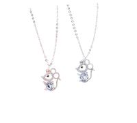 RVHAOODI 1pc Camas de collar elegante de cadenas de plata esterlina Collar Collares para joyas para niñas Año de la clavícula de la rata