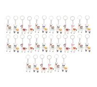 RVHAOODI 30 piezas lindas llaves de alpaca para mochilas anillos de llave de dibujos animados para decoración colgante de bolsas livianas presentes para